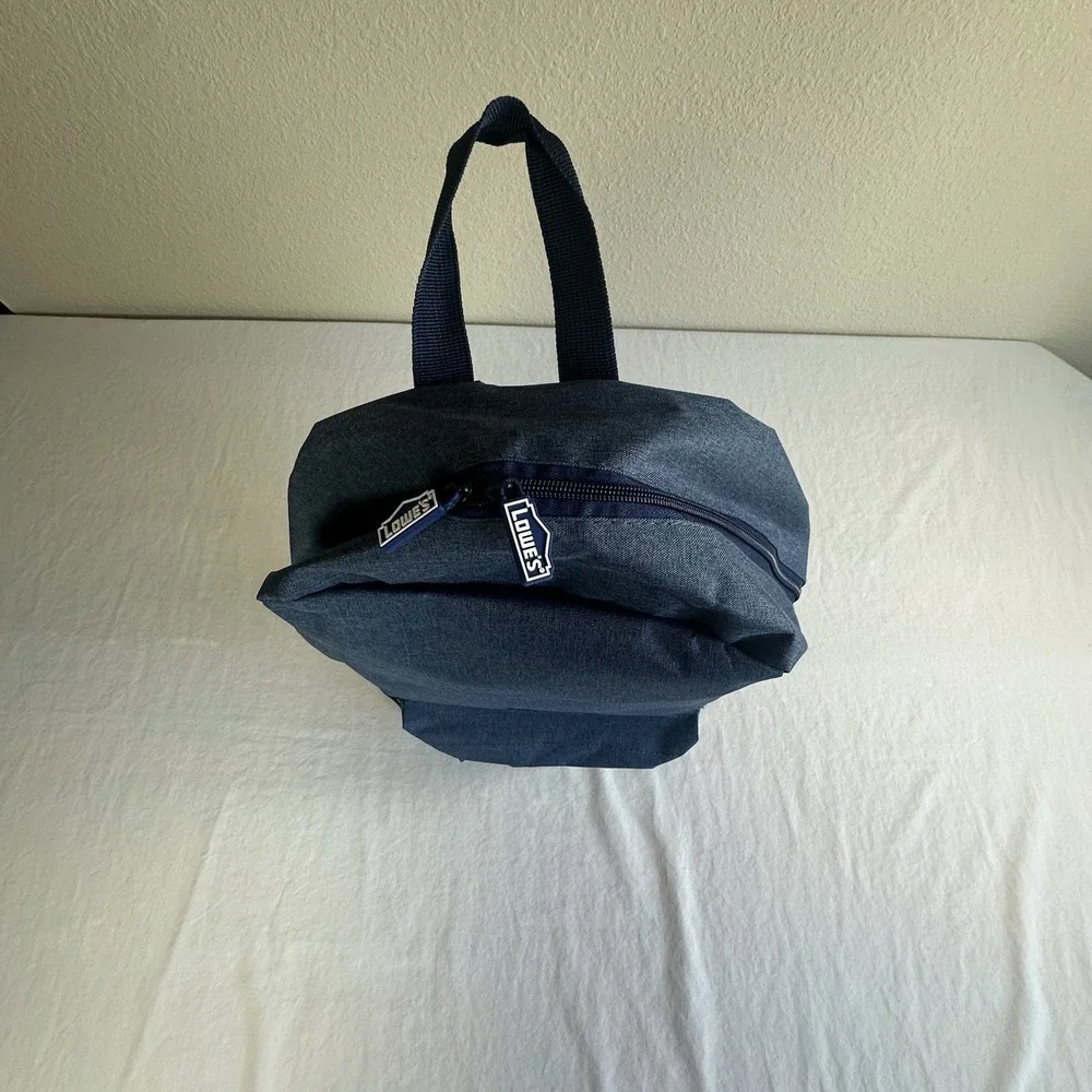 NEW Lowe's FULL SIZE, Blue Backpack, Zippers, Pockets, Tool Bag, Work Bag‎